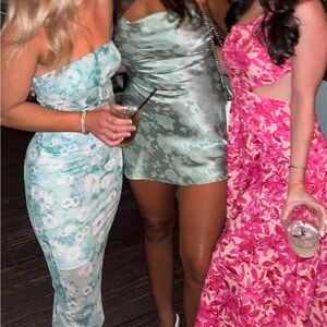 Hello Molly Green Floral Dress